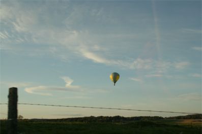 Ballongen inför landningen